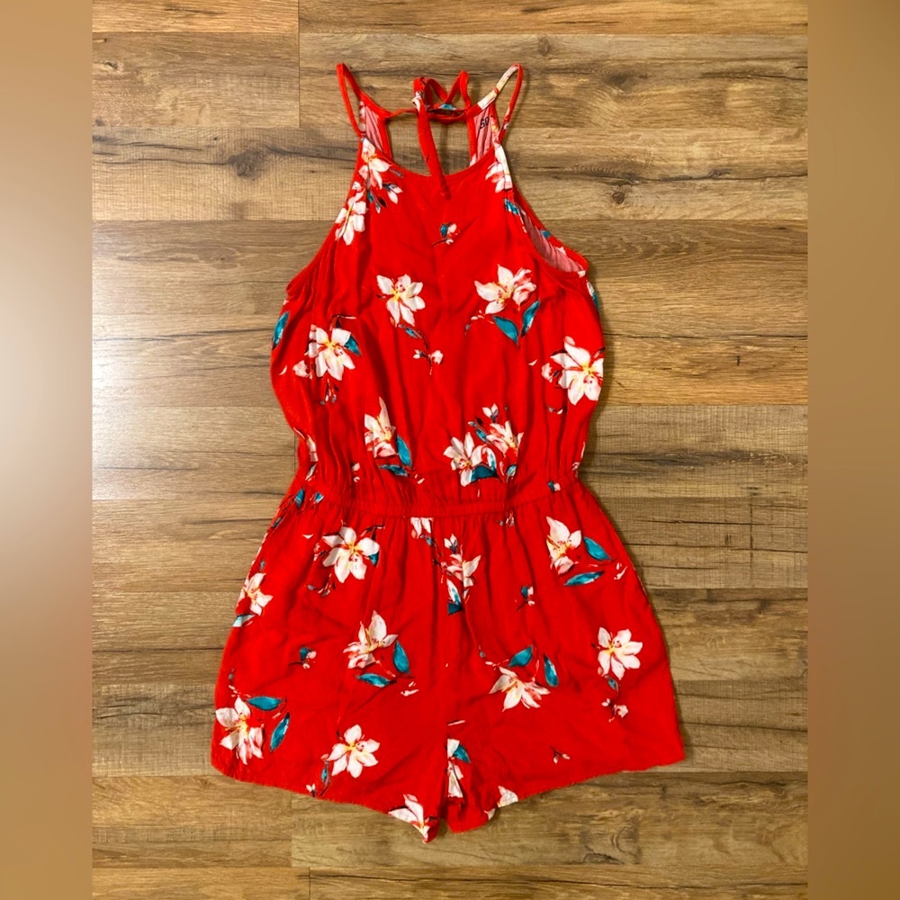 So | Women’s Floral High Neck Romper - Picture 2 of 10